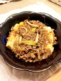 ひき肉たっぷり☆あんかけ豆腐ステーキ-レシピのメイン写真