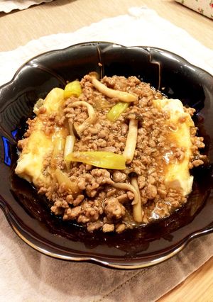 ひき肉たっぷり☆あんかけ豆腐ステーキ-レシピのメイン写真