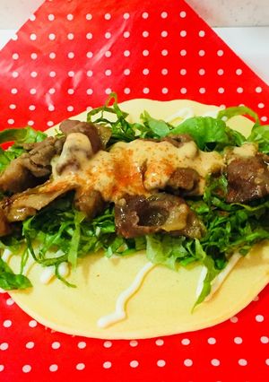 ランチ♡ケバブ風？生姜焼きパンケーキ-レシピのメイン写真