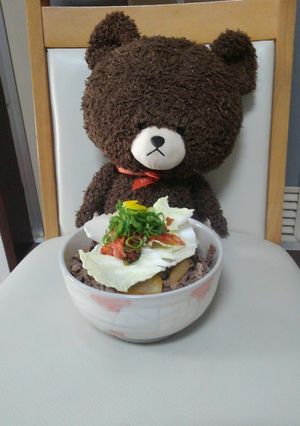他人丼白菜キムチのせ柚子かけ！-レシピのメイン写真