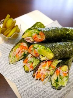 ヘルシー!ライスペーパー海苔巻き-レシピのメイン写真