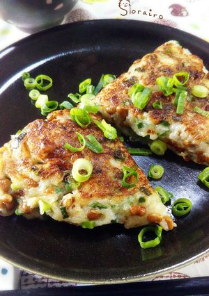 ＊満腹ヘルシー＊山芋と納豆のふわとろ焼き-レシピのメイン写真