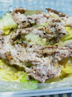 白菜と豚の塩麹蒸し★レンジで簡単★-レシピのメイン写真