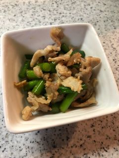 簡単☆にんにくの芽と豚肉の甘辛炒め-レシピのメイン写真