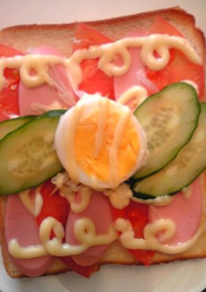 おさかなのソーセージオープンサンド-レシピのメイン写真