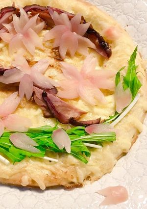 岩下の新生姜と焼き豚で「サクラピザ」-レシピのメイン写真
