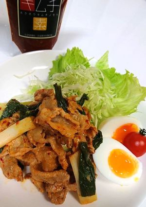 北房キムチde!豚こまピリ辛チーズ炒め-レシピのメイン写真