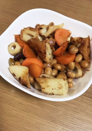 にんじんとサラダ豆の煮物-レシピのメイン写真