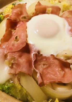 のせ鍋●鶏＆ベーコン＆エッグの寄せ鍋-レシピのメイン写真