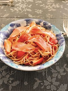 いちごと生ハムの冷製パスタ-レシピのメイン写真