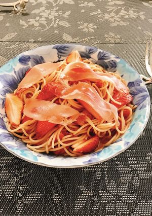 いちごと生ハムの冷製パスタ-レシピのメイン写真