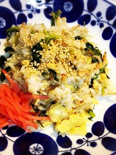 桜えびとじゃこと大根の葉の炒めない炒飯-レシピのメイン写真
