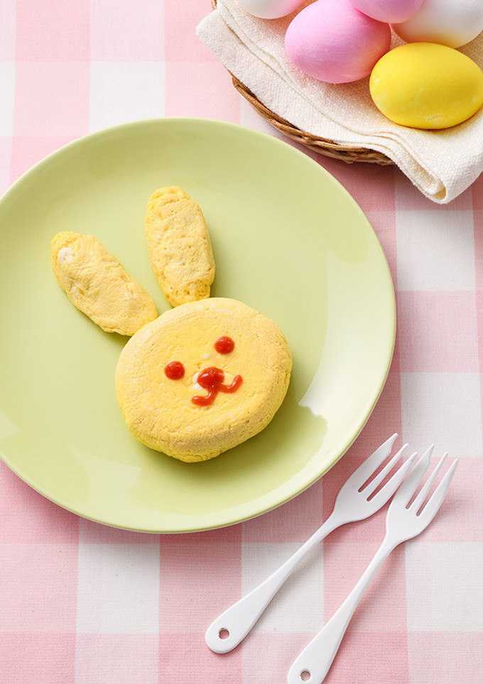 レンジで！糀甘酒のふわふわうさぎオムレツ-レシピのメイン写真