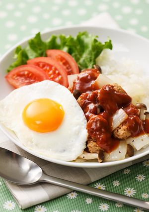 お肉なし！ヘルシーロコモコ風-レシピのメイン写真
