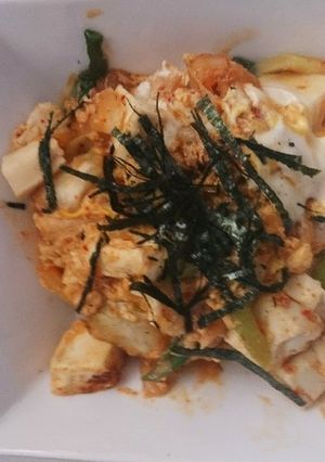 豆腐とキムチのなんちゃってビビンバ丼-レシピのメイン写真