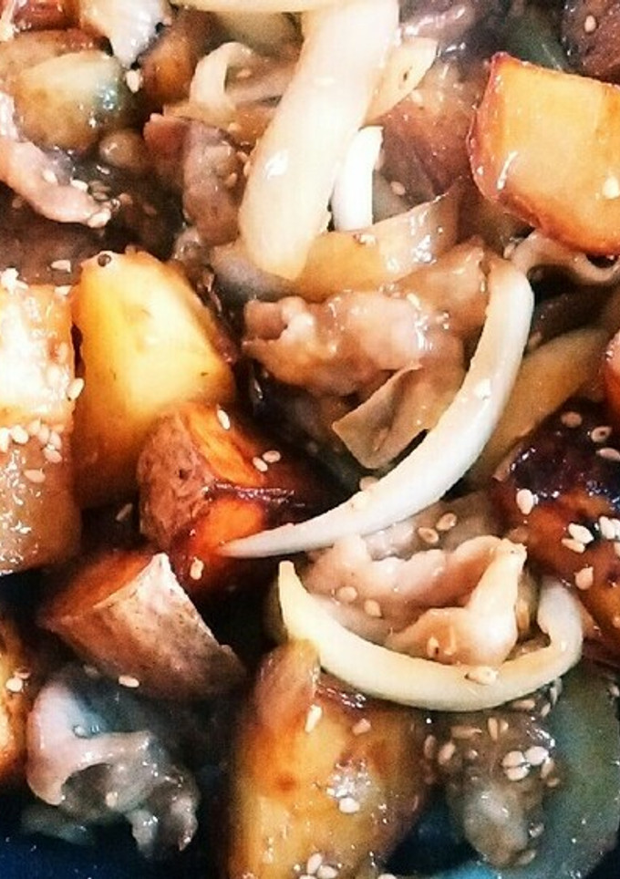 じゃが芋と豚肉の甘辛炒め-レシピのメイン写真