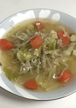 【使いきり】丸ごと野菜スープ-レシピのメイン写真