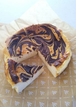 バレンタイン☆マーブルチーズケーキ-レシピのメイン写真