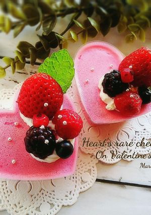 バレンタインに混ぜるだけレアチーズケーキ-レシピのメイン写真