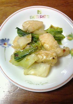 ささみとキャベツのスイチリナンプラー炒め-レシピのメイン写真