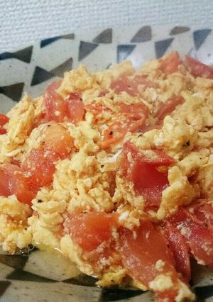 簡単☆トマトと卵の炒め物-レシピのメイン写真