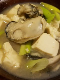 牡蠣の味噌汁-レシピのメイン写真