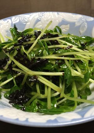 クセになる味！豆苗の塩昆布和え-レシピのメイン写真