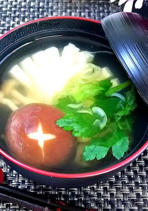 茸と豆腐のお吸い物-レシピのメイン写真