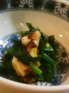 ほうれん草と椎茸 柚子の香お浸し-レシピのメイン写真
