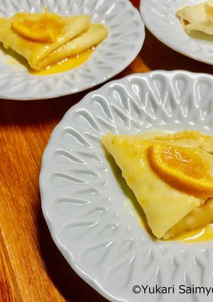 ＊マクロビ＊みかんソースおたまクレープ-レシピのメイン写真