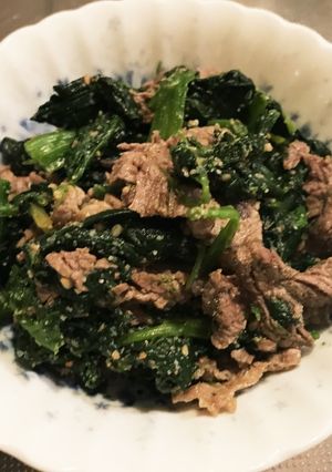 ほうれん草と牛肉のごま和え-レシピのメイン写真