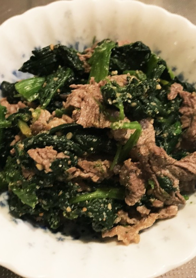 ほうれん草と牛肉のごま和え-レシピのメイン写真