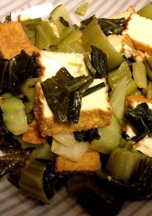 簡単☆広島菜と厚揚げの炒め物-レシピのメイン写真