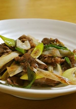 牛肉と白ネギのオイスターソース炒め-レシピのメイン写真