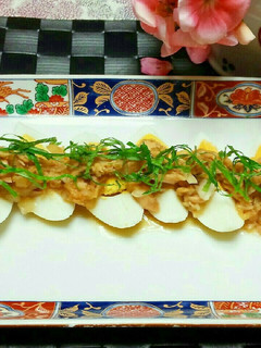 5分でお惣菜♪ゆで卵のシーチキンソース♪-レシピのメイン写真