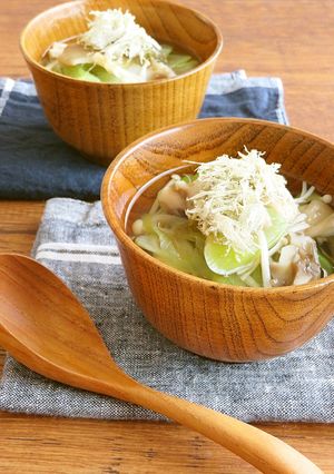白だしで簡単☆ほっこり♪きのこのお吸物-レシピのメイン写真