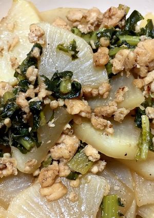 薄切りで時短!簡単★大根のそぼろ塩麹煮-レシピのメイン写真