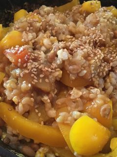 カレー風味のパプリカ納豆焼き飯-レシピのメイン写真