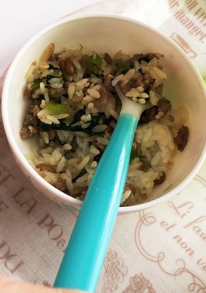 簡単納豆チャーハン 離乳食-レシピのメイン写真