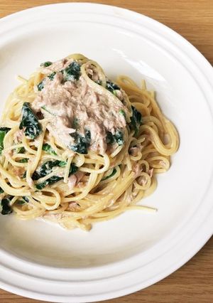 ほうれん草とツナのパスタ-レシピのメイン写真