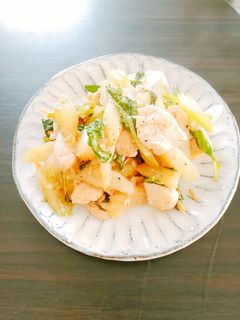 セロリとささみのマヨ塩麹炒め-レシピのメイン写真