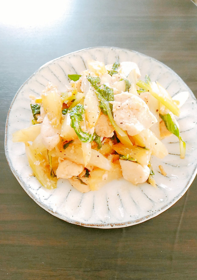 セロリとささみのマヨ塩麹炒め-レシピのメイン写真