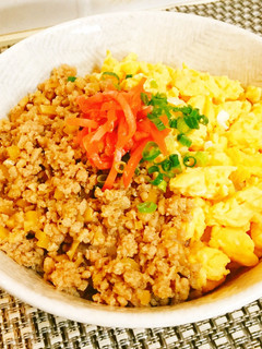 絶品!筍入り鶏そぼろで2色そぼろ丼♪-レシピのメイン写真