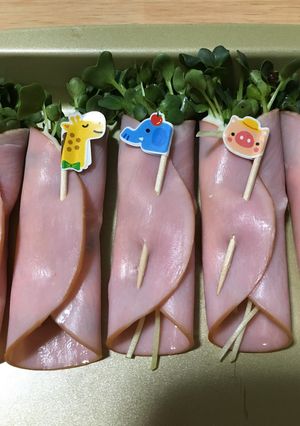ハムのかいわれ巻き-レシピのメイン写真