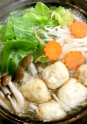 あったか1人鍋② 肉団子&野菜-レシピのメイン写真