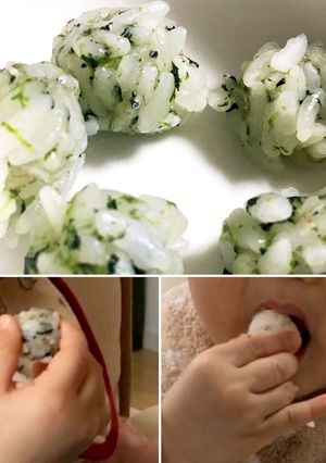 離乳食にベタベタしない自然なオニギリ時短-レシピのメイン写真