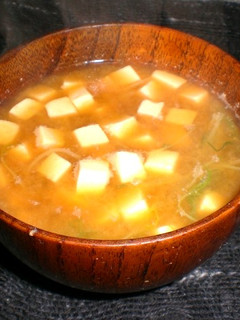 豆腐と水菜のお味噌汁-レシピのメイン写真