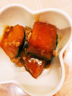 かぼちゃとひき肉の煮物-レシピのメイン写真