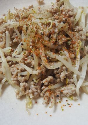 節約飯！もやしと豚ひき肉のオイスター炒め-レシピのメイン写真