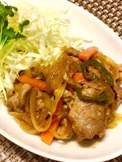 野菜がうまい♬豚こま肉でしょうが焼き(風-レシピのメイン写真